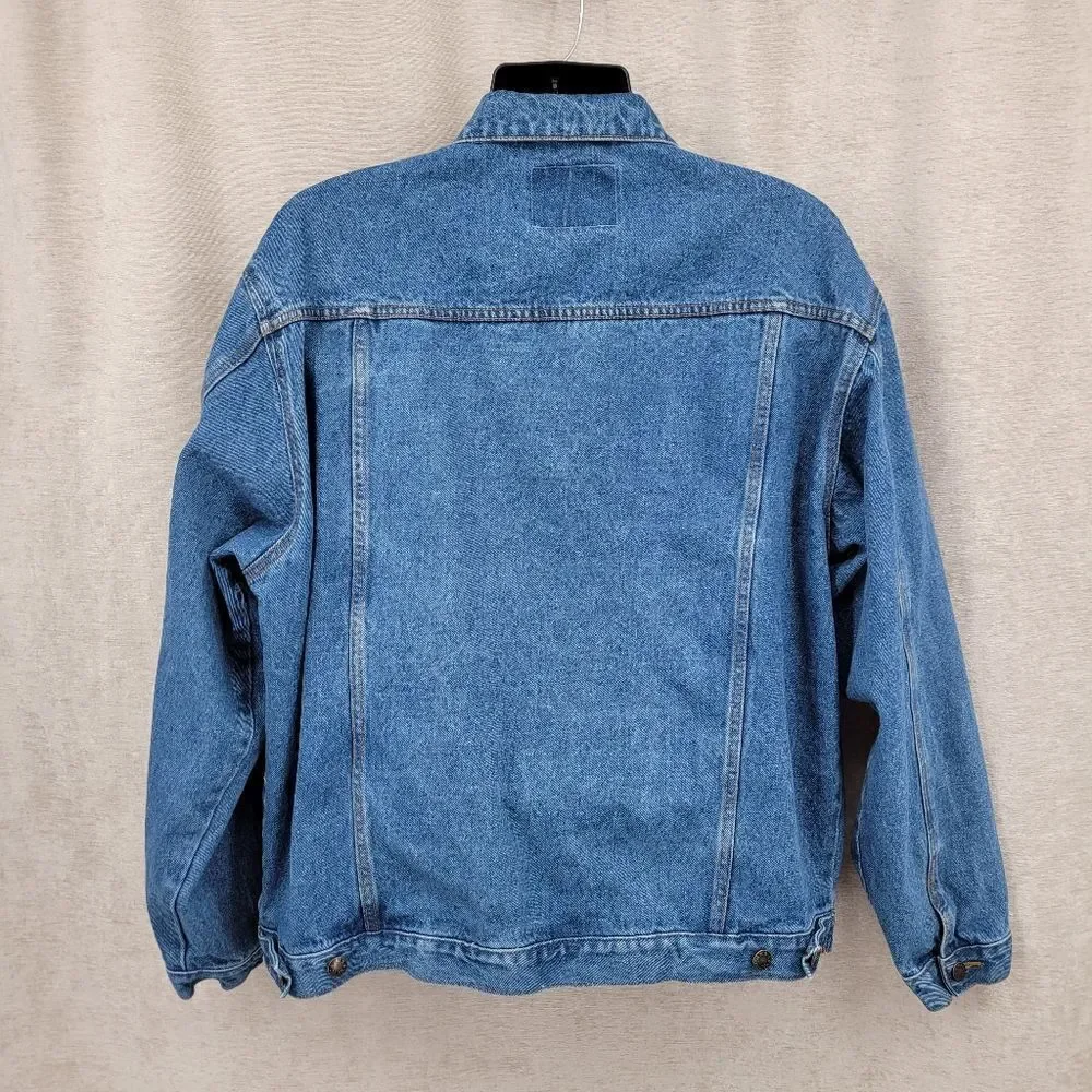 Mississippi River Blues Vintage 90s Classic Blue Jean Denim Trucker Jacket XL